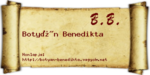 Botyán Benedikta névjegykártya